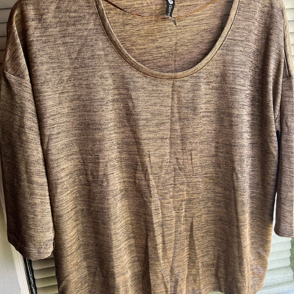 Gold Tone Short Sleeve Top